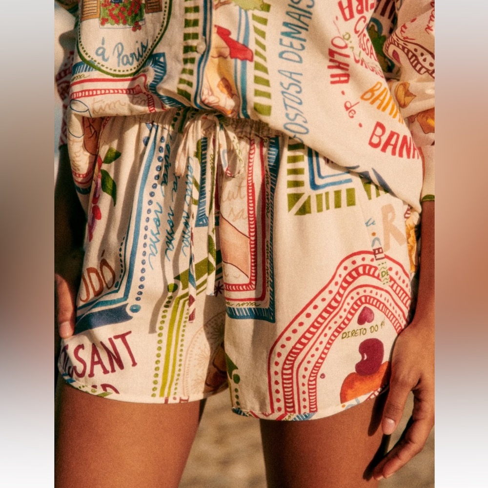 Sezane x Farm Rio Kurt shorts 46/14, Paris ama Rio